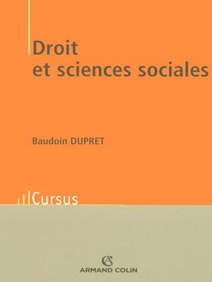 cover image of Droit et sciences sociales